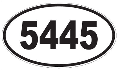 5445 - Oval Sticker