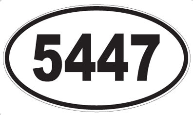 5447 - Oval Sticker