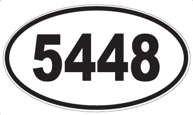 5448 - Oval Sticker