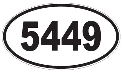 5449 - Oval Sticker
