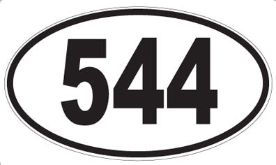 544 - Oval Sticker