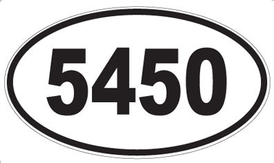 5450 - Oval Sticker