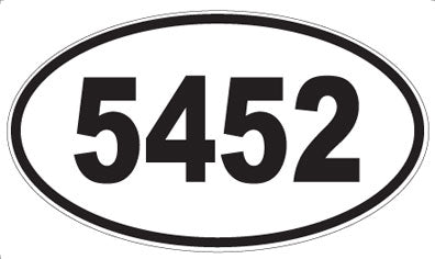 5452 - Oval Sticker