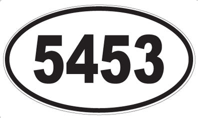 5453 - Oval Sticker
