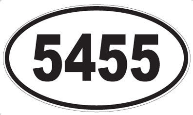 5455 - Oval Sticker