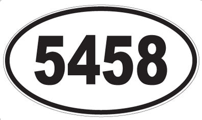 5458 - Oval Sticker