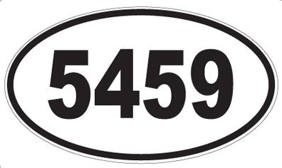 5459 - Oval Sticker