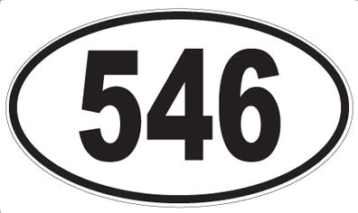 546 - Oval Sticker