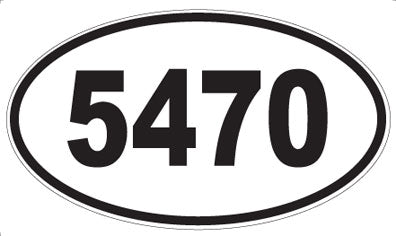5470 - Oval Sticker