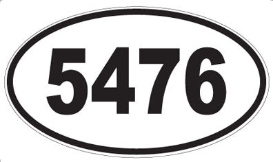 5476 - Oval Sticker