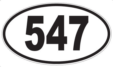 547 - Oval Sticker