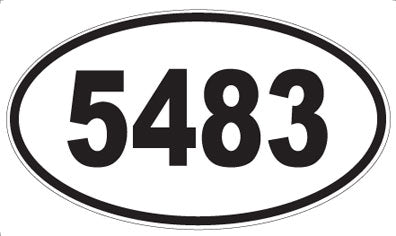 5483 - Oval Sticker