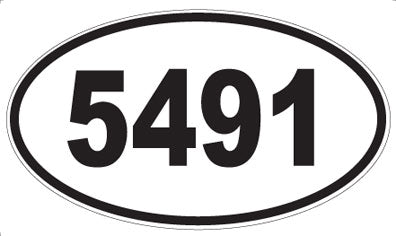 5491 - Oval Sticker