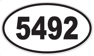 5492 - Oval Sticker