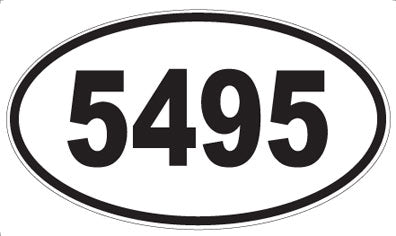 5495 - Oval Sticker