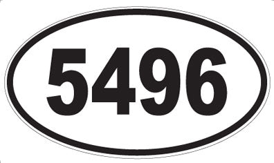 5496 - Oval Sticker