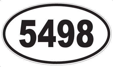 5498 - Oval Sticker