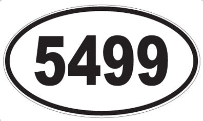5499 - Oval Sticker
