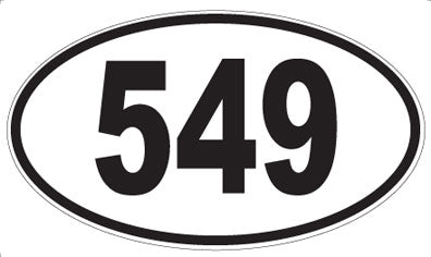 549 - Oval Sticker