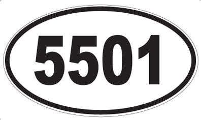 5501 - Oval Sticker