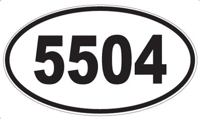 5504 - Oval Sticker