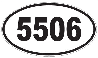 5506 - Oval Sticker