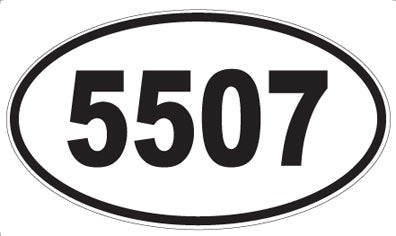 5507 - Oval Sticker