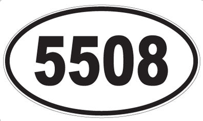 5508 - Oval Sticker
