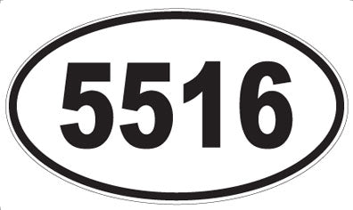 5516 - Oval Sticker