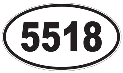 5518 - Oval Sticker