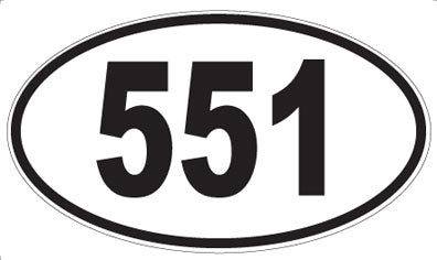 551 - Oval Sticker