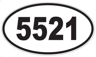 5521 - Oval Sticker