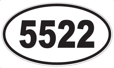 5522 - Oval Sticker