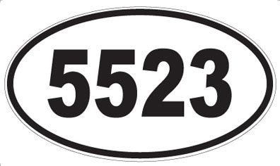 5523 - Oval Sticker
