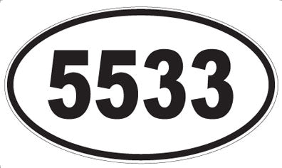5533 - Oval Sticker