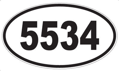 5534 - Oval Sticker