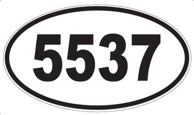 5537 - Oval Sticker
