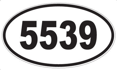 5539 - Oval Sticker