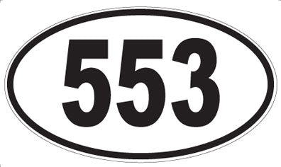553 - Oval Sticker