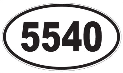 5540 - Oval Sticker