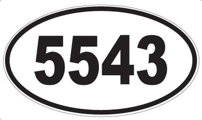 5543 - Oval Sticker