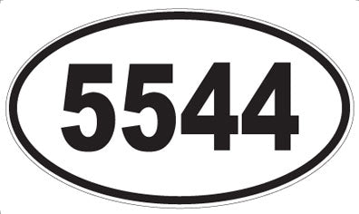5544 - Oval Sticker