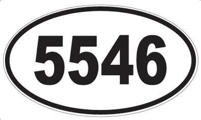 5546 - Oval Sticker