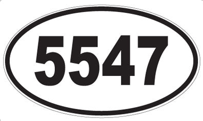 5547 - Oval Sticker