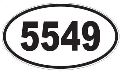 5549 - Oval Sticker