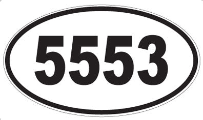 5553 - Oval Sticker