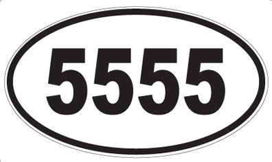 5555 - Oval Sticker