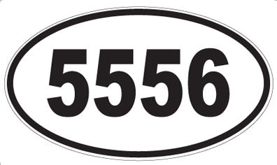5556 - Oval Sticker