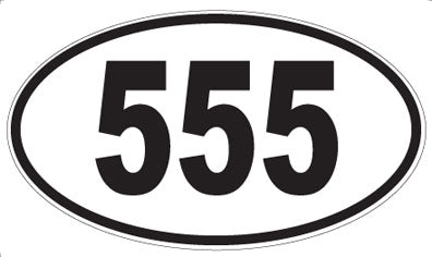 555 - Oval Sticker