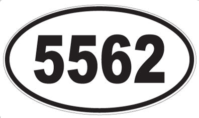 5562 - Oval Sticker